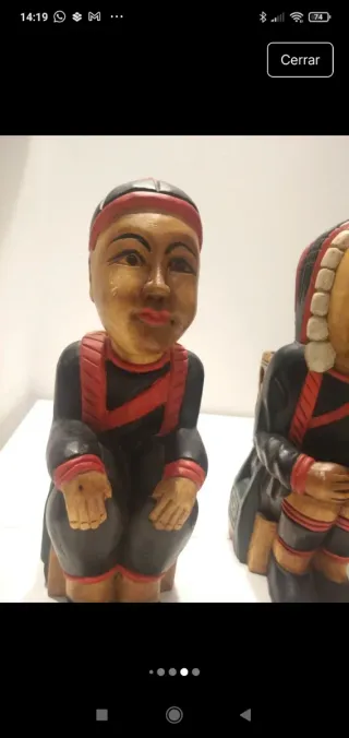 Figuras de madera sujeta-libros