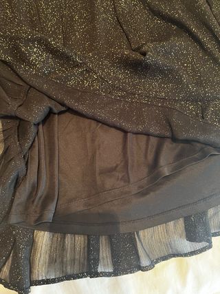 Vestido Zara Negro y Dorado