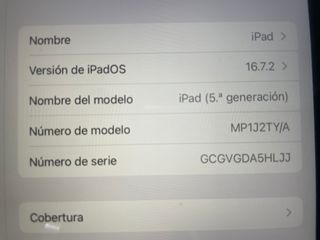 iPad 5ª Gen 32GB Wi-Fi + Cellular Plata