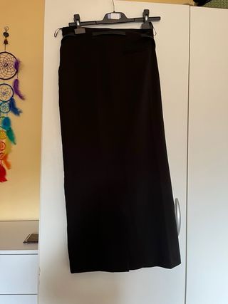 Falda Zara negra con cinturón Talla XS