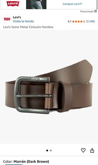 Cinturón Levi's Hombre Hebilla Metálica