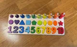 Juguete madera educativo formas y números