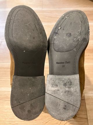 Botas serraje Massimo Dutti Marrón