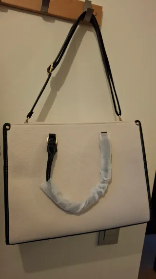 Bolso/Maletín Elegante Igolumon Beige/Negro