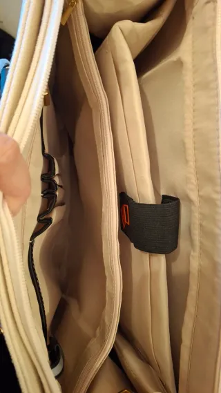 Bolso/Maletín Elegante Igolumon Beige/Negro