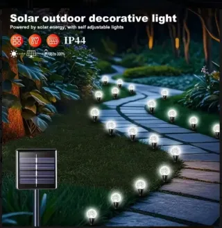 Luces Solares Jardín Cálidas 10 LED