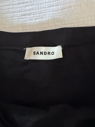 Falda Sandro Negra Fruncida