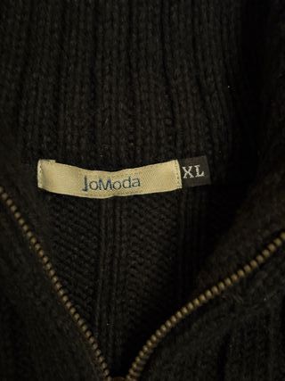 Maglione uomo lana zip collo alto