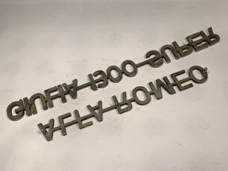 Scritta Alfa Romeo Giulia 1300 Super