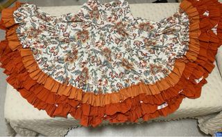 Falda flamenca volantes naranja
