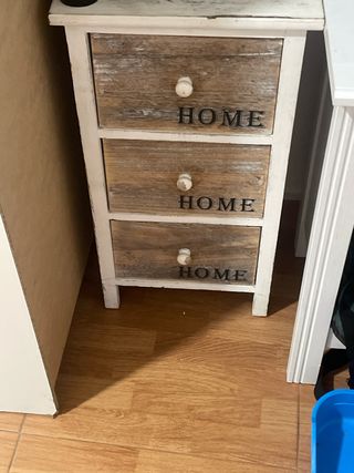 Mesita de noche rústica HOME son dos