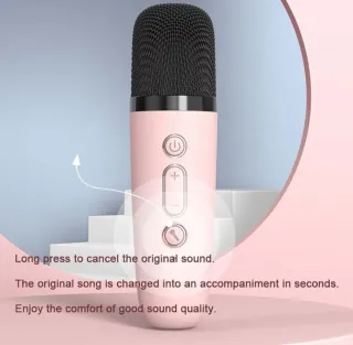 Altavoz Portátil Bluetooth Karaoke Rosa