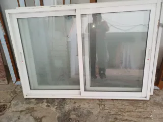 Ventanas correderas de aluminio blanco