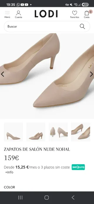 Zapatos de piel Lodi rosa nude