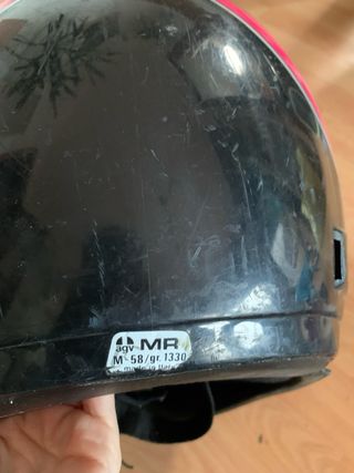 Casco Moto AGV Negro Rosa Azul