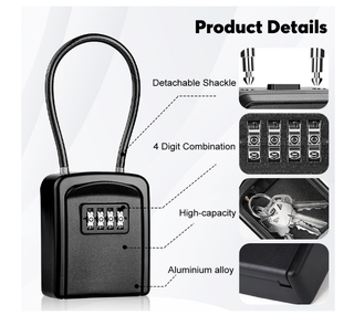 Cassetta sicurezza chiavi aggancio metallo