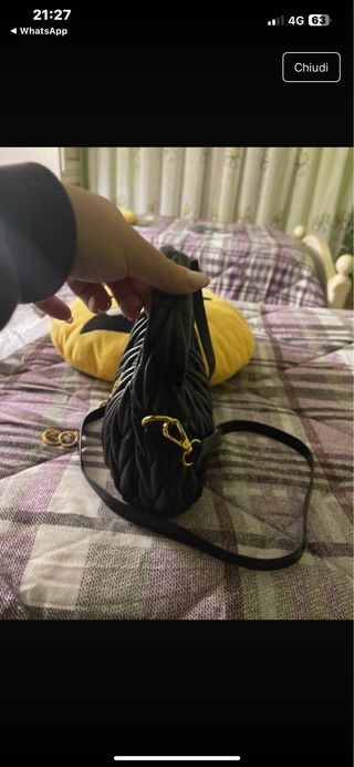 Borsa nera trapuntata