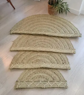 Alfombra Media Luna Esparto Natural Estilo Boho