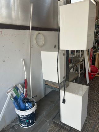 Lámpara de patio exterior blanca