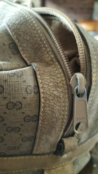 Bolso Gucci Boston Vintage Lona GG Franja