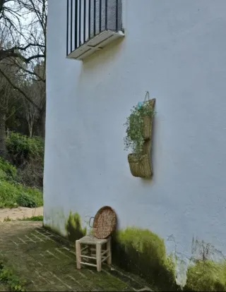 Macetero Doble Esparto Natural Estilo Boho