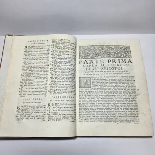 Libro Antico 1754 Catechista in Pulpito Cuniliati