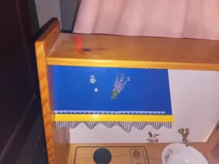 Cocina de juguete de madera antigua