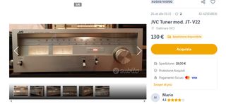 Sintonizador JVC JT-V22 FM/AM Stereo