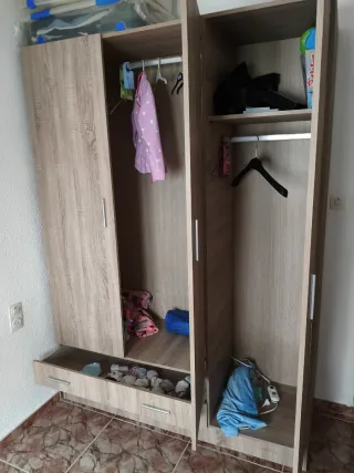 Armario ropero madera 3 puertas