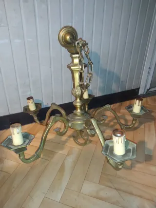 Lampadario a sospensione in ottone