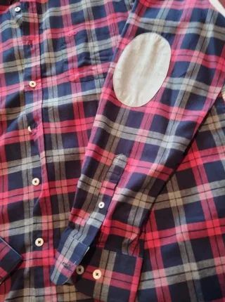 Camisa de cuadros manga larga