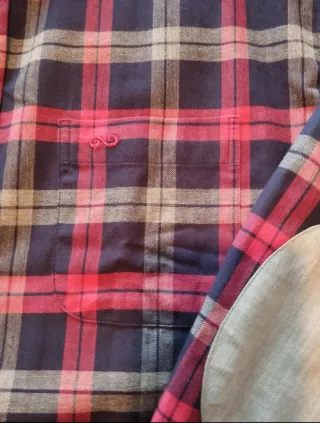 Camisa de cuadros manga larga