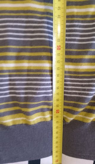 Jersey Lyle & Scott Rayas Gris y Amarillo Talla S