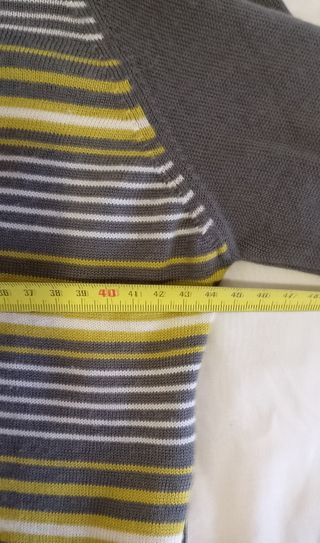 Jersey Lyle & Scott Rayas Gris y Amarillo Talla S