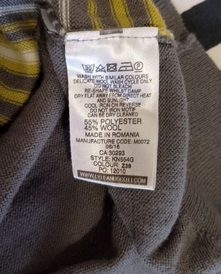 Jersey Lyle & Scott Rayas Gris y Amarillo Talla S