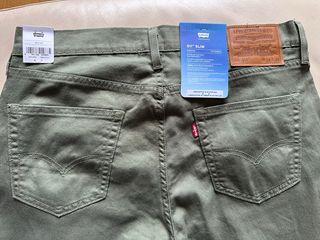 Levi's 511 Slim Pantalones Verde Talla 34/34