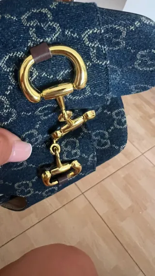 Sandalias Gucci Mujer Azul y Dorado