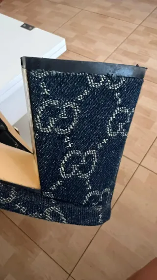 Sandalias Gucci Mujer Azul y Dorado