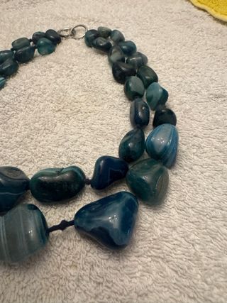 Collar Bimba y Lola Ágata Azul