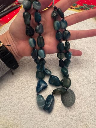 Collar Bimba y Lola Ágata Azul