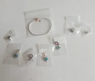 Pulsera Plata Ley Imitación Pandora 20cm