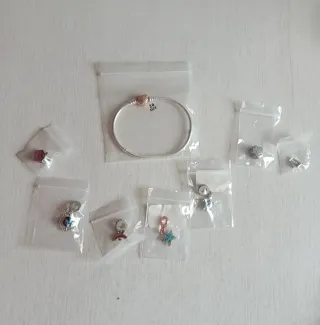 Pulsera Plata Ley Imitación Pandora 20cm