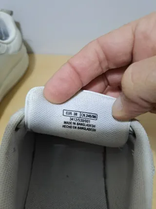 Zapatillas Zara Mujer Gris y Blanco