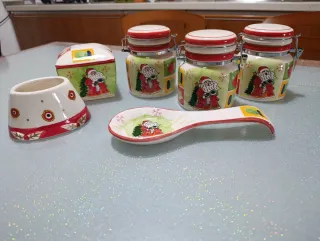 Set 4 Barattoli Natalizi Babbo Natale