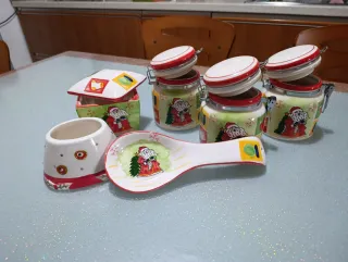 Set 4 Barattoli Natalizi Babbo Natale