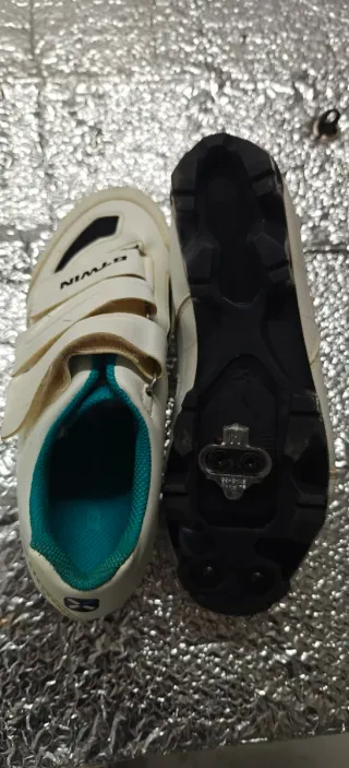 Zapatillas Ciclismo Btwin Blancas Talla 38