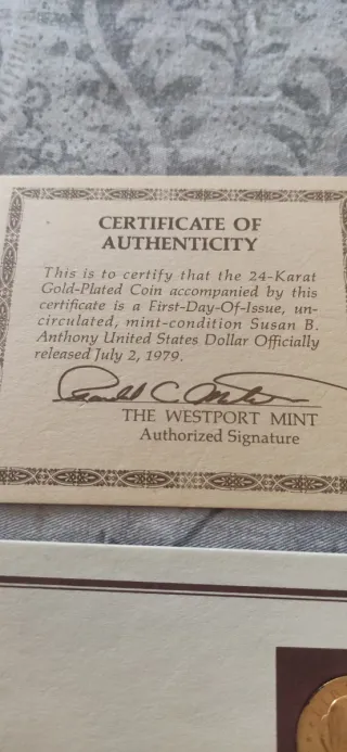 Moneda Dólar Susan B. Anthony 1979. Sin circular.
