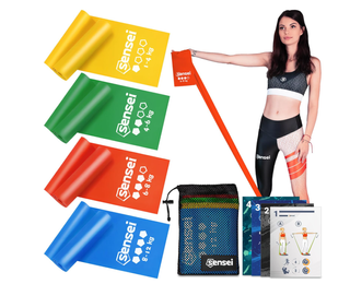 Set 4 Bande Elastiche Fitness Sensei