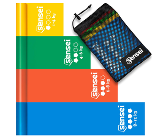 Set 4 Bande Elastiche Fitness Sensei