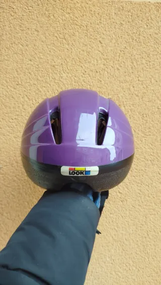 Casco Morado LOOK Bicicleta Infantil